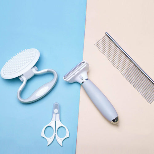 Cats Wool Pet Hair Deshedding Brush Set