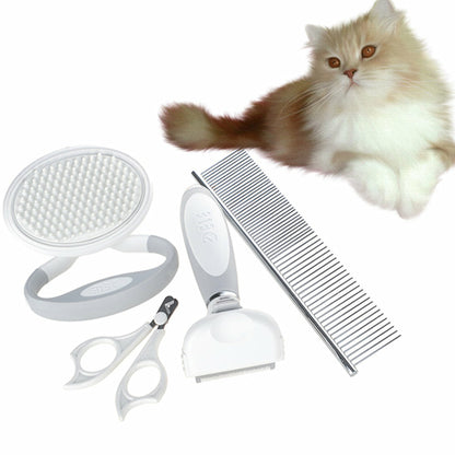 Cats Wool Pet Hair Deshedding Brush Set
